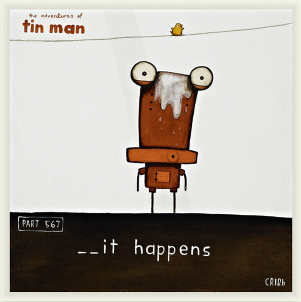 Shit Happens - Boxed Frame Print Art Print Tony Cribb