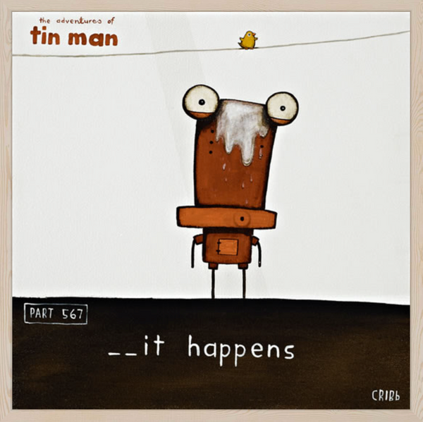 Shit Happens - Boxed Frame Print Art Print Tony Cribb