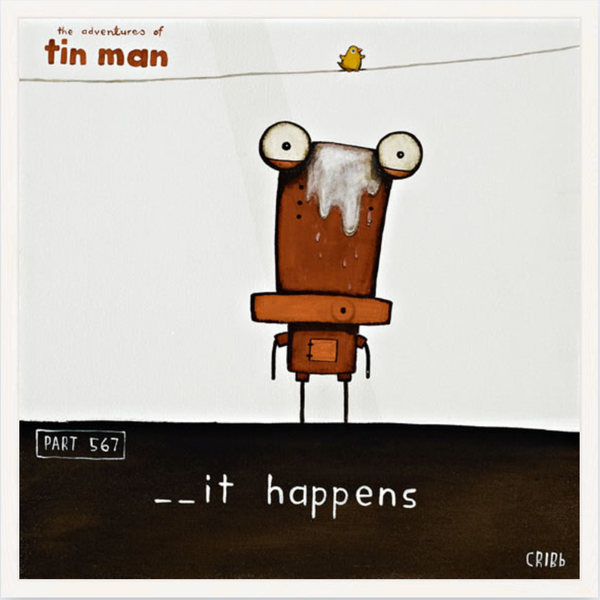 Shit Happens - Boxed Frame Print Art Print Tony Cribb