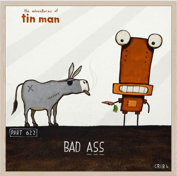 Bad Ass - Boxed Frame Print Art Print Tony Cribb Euro 15.5 x 15.5cm Notecard