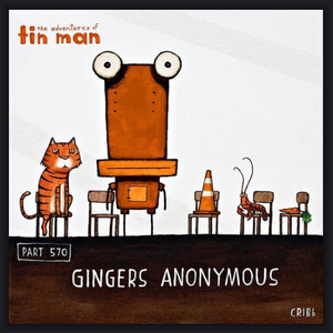 Ginger Anonymous - Boxed Frame Print Art Print Tony Cribb Black 15.5 x 15.5cm Notecard