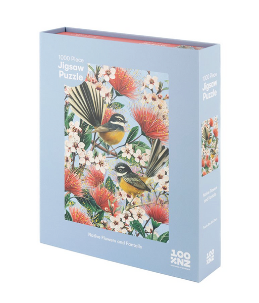 Native Flowers & Chatty Fantails Jigsaw Puzzle