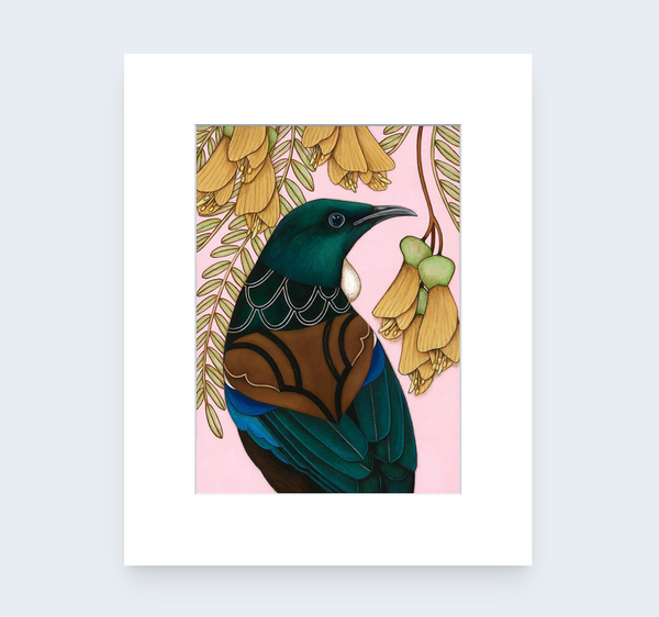 Tui and Kowhai by Kathryn Furniss - Art Print