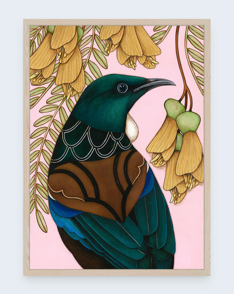 Tui And Kowhai - Boxed Frame Notecard