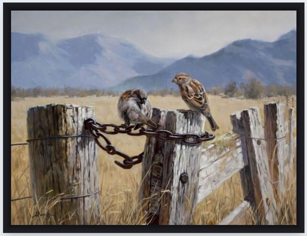 On the Fence by Ben Ho - Boxed Frame Notecard