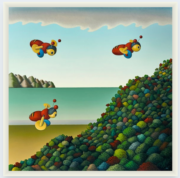 Busy Bees by Hamish Allan - Boxed Frame Notecard