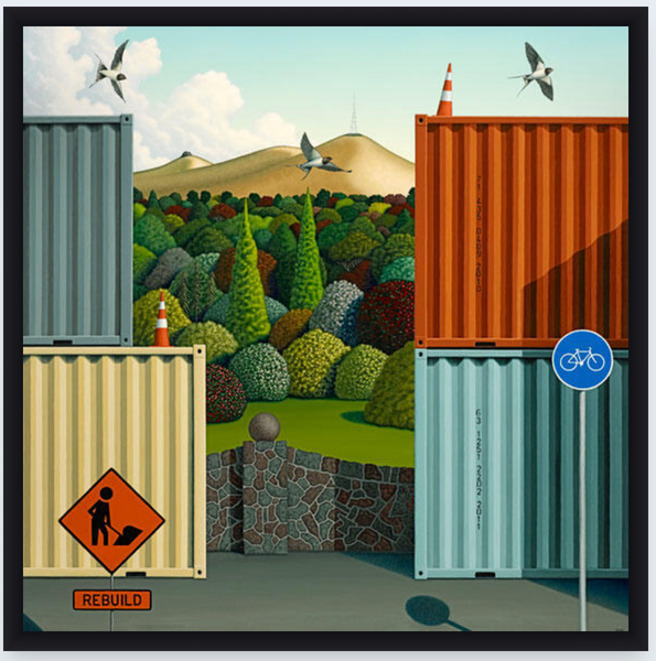 Rebuild by Hamish Allan - Boxed Frame Notecard