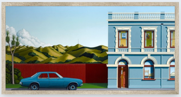 Blue HQ by Hamish Allan - Boxed Frame Notecard