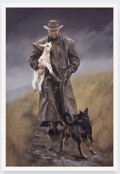 The Good Shepherd by Julie Greig - Boxed Frame Notecard