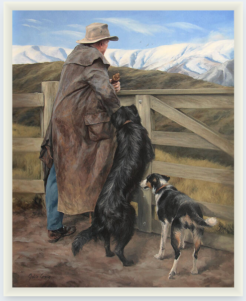 Contemplating by Julie Greig - Boxed Frame Notecard