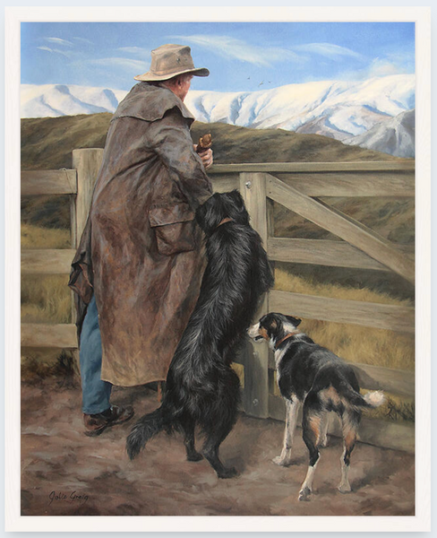 Contemplating by Julie Greig - Boxed Frame Notecard