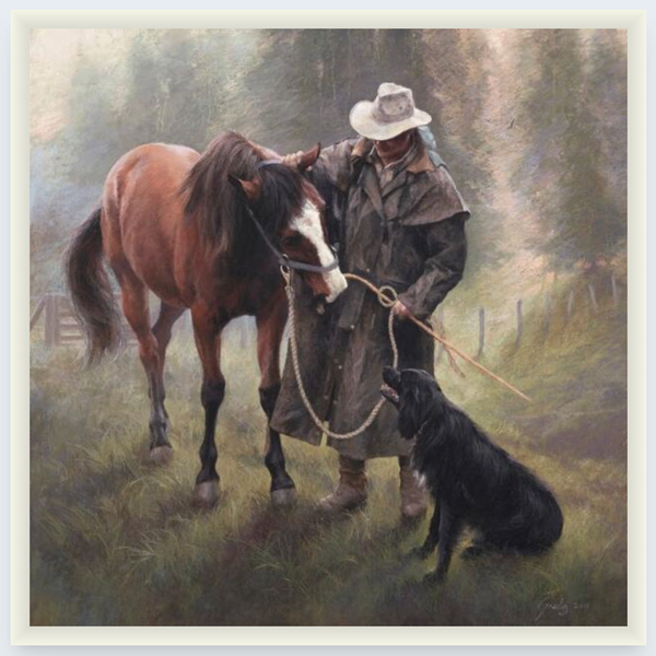 A Little Socialising by Julie Greig - Boxed Frame Notecard