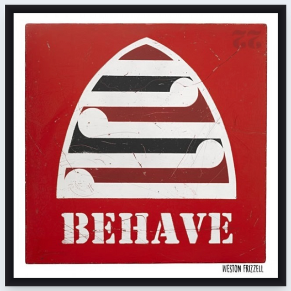 Behave by Weston Frizzell - Boxed Frame Notecard