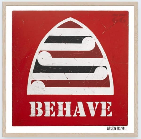 Behave by Weston Frizzell - Boxed Frame Notecard