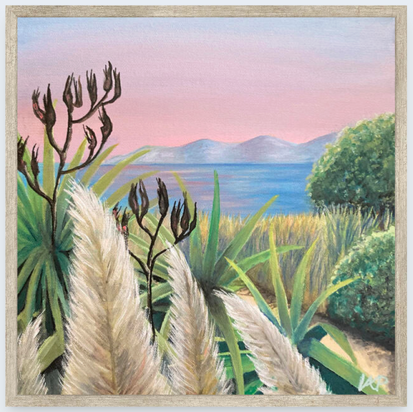 Seaview At Sunset by Vicky Peacock - Boxed Frame Notecard