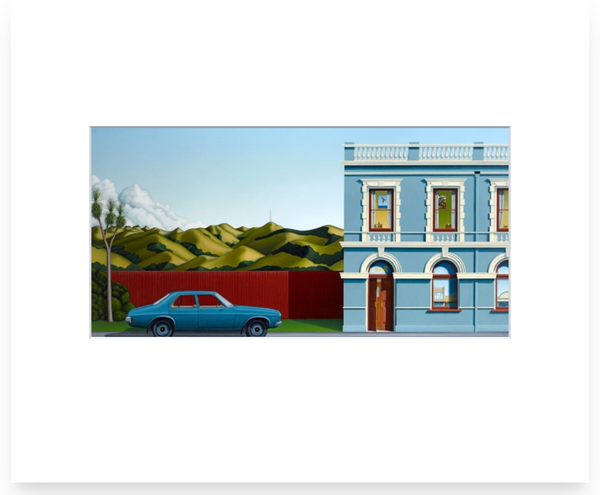 Blue HQ by Hamish Allan - Art Print and Box Frame