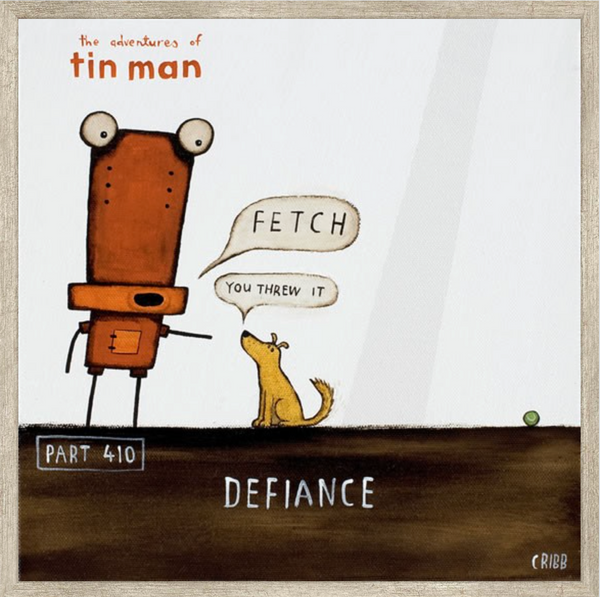 Defiance - Boxed Frame Print Art Print Tony Cribb Metalic 15.5 x 15.5cm Notecard
