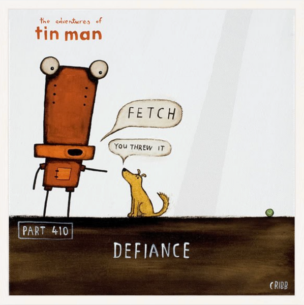 Defiance - Boxed Frame Print Art Print Tony Cribb White 15.5 x 15.5cm Notecard