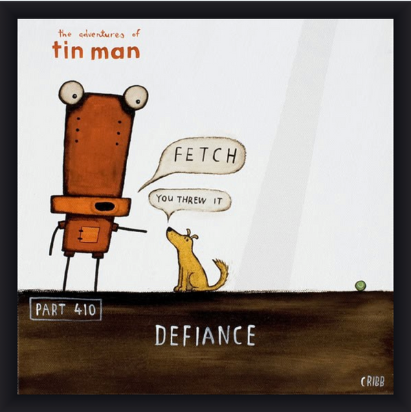 Defiance - 30 x 30cm Paper Print and Framed Options Art Print Tony Cribb Black Contemporary Frame With Glass