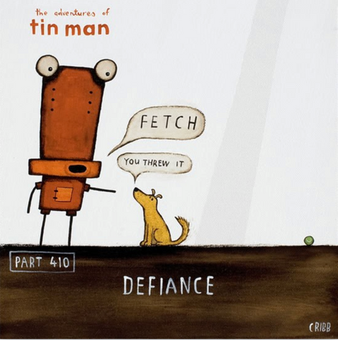 Defiance - 30 x 30cm Paper Print and Framed Options Art Print Tony Cribb Black Print Rolled in Tube