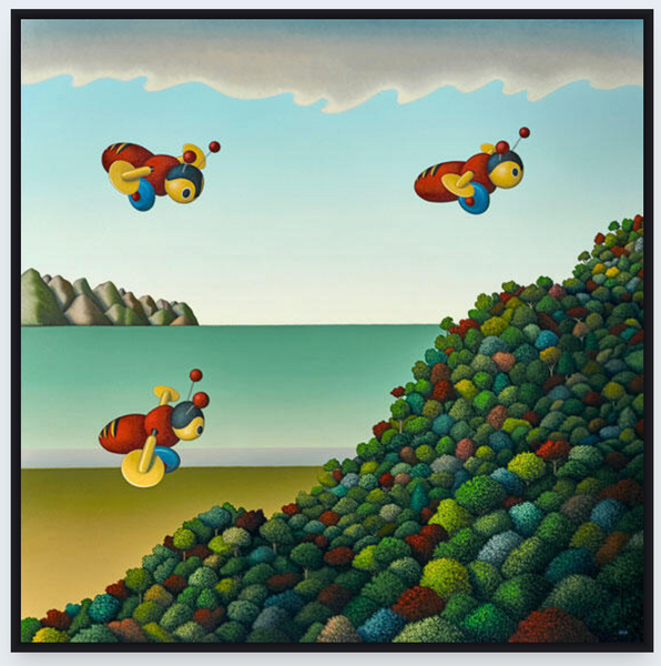 Busy Bees by Hamish Allan - Art Print and Box Frame