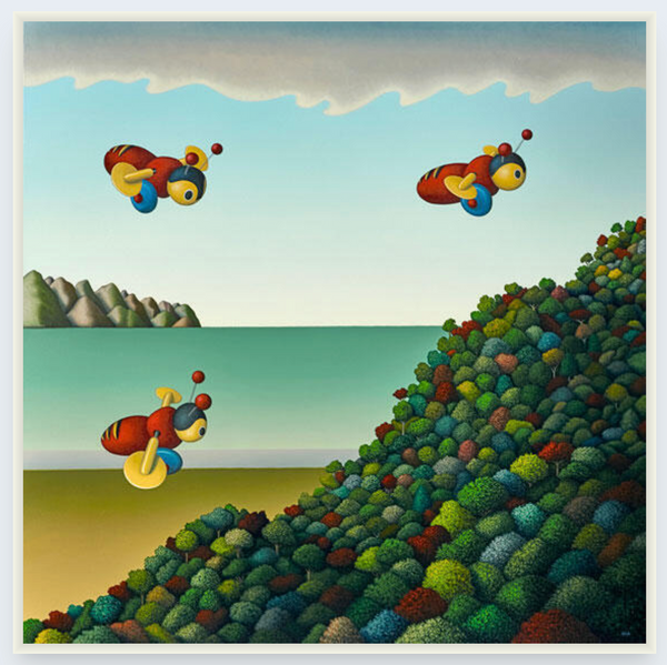 Busy Bees by Hamish Allan - Art Print and Box Frame