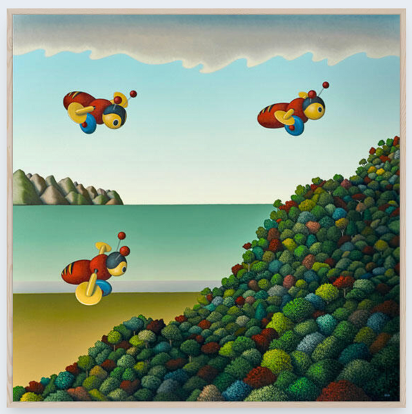 Busy Bees by Hamish Allan - Art Print and Box Frame