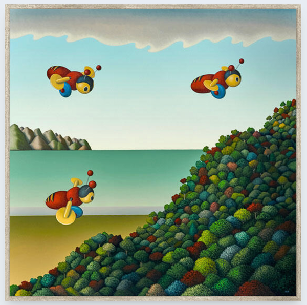 Busy Bees by Hamish Allan - Art Print and Box Frame