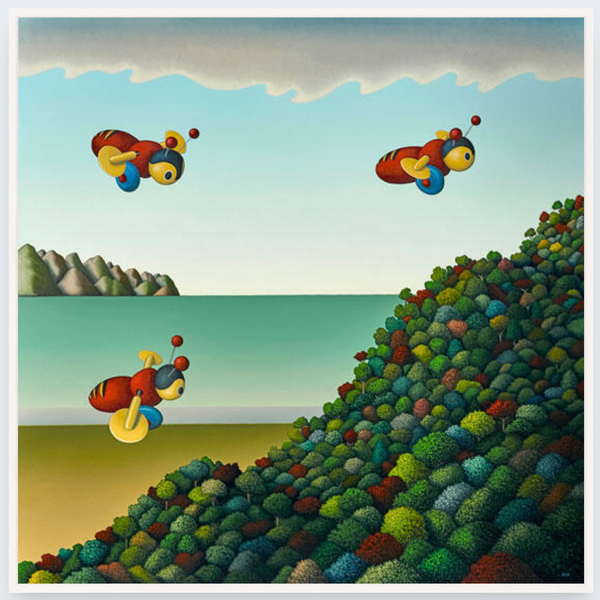 Busy Bees by Hamish Allan - Art Print and Box Frame