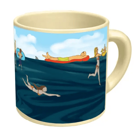 Shark!!!! Mug - Disappearing Heat Reactive Mug The Unemployed Philosophers Guild