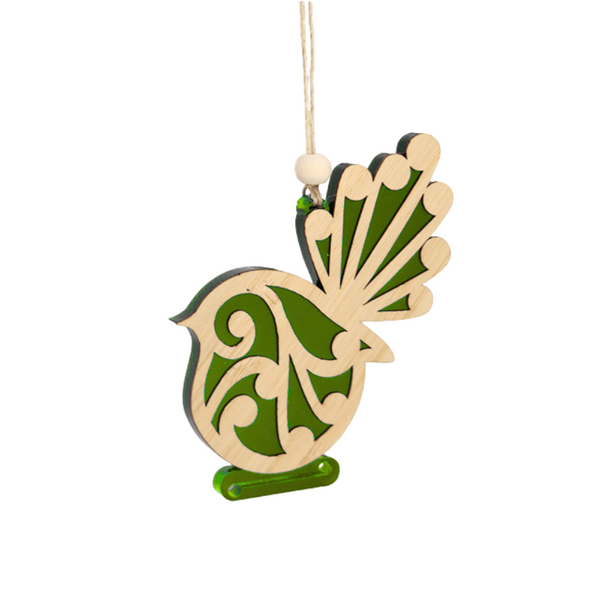 Hanging Ornament - Koru Fantail Hanging Ornament Crystal Ashley