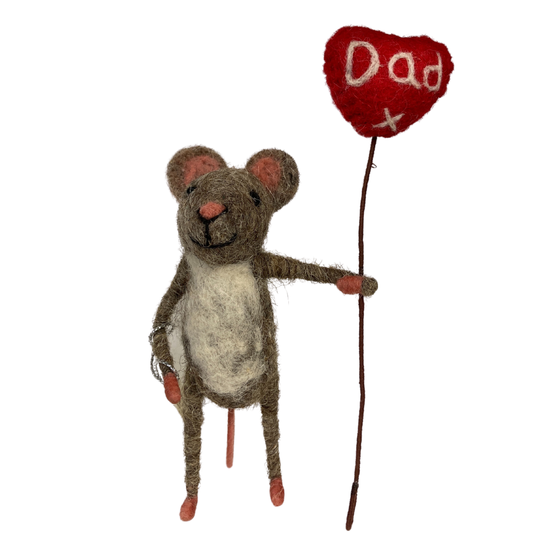 Dad Heart Balloon Mouse