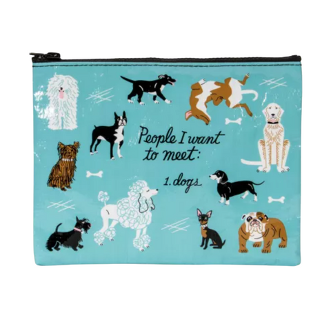 People To Meet: Dogs - Zipper Pouch Zipper Pouch BlueQ