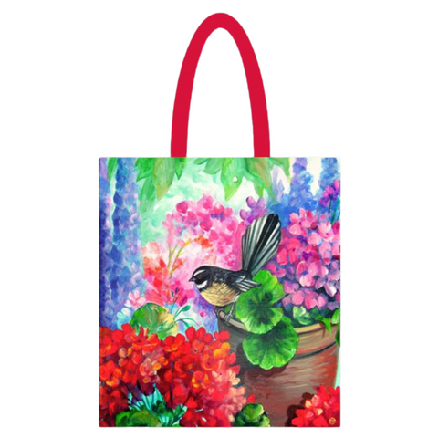 Tote Bag - Fantail and Hydrangeas