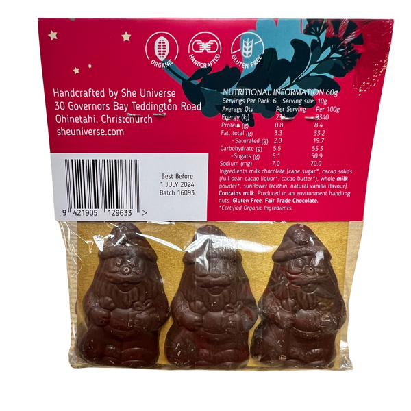 6 Milk Chocolate Santas