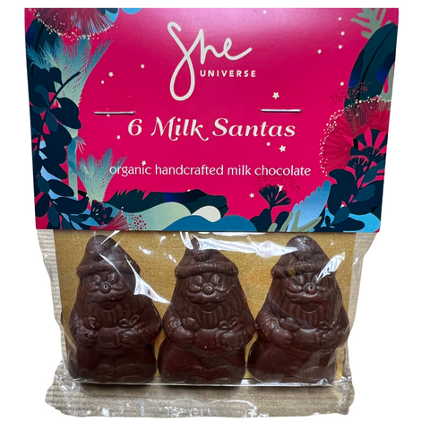6 Milk Chocolate Santas