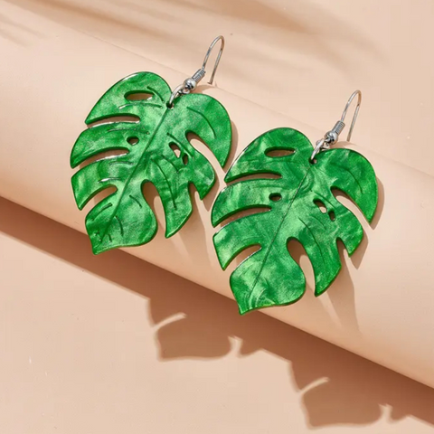 Monstera Earrings