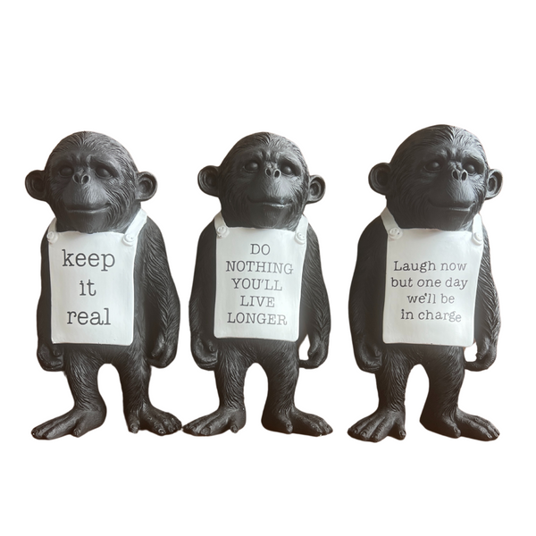 Primate Sign Figurine - Laugh Now