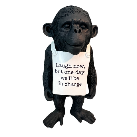 Primate Sign Figurine - Laugh Now