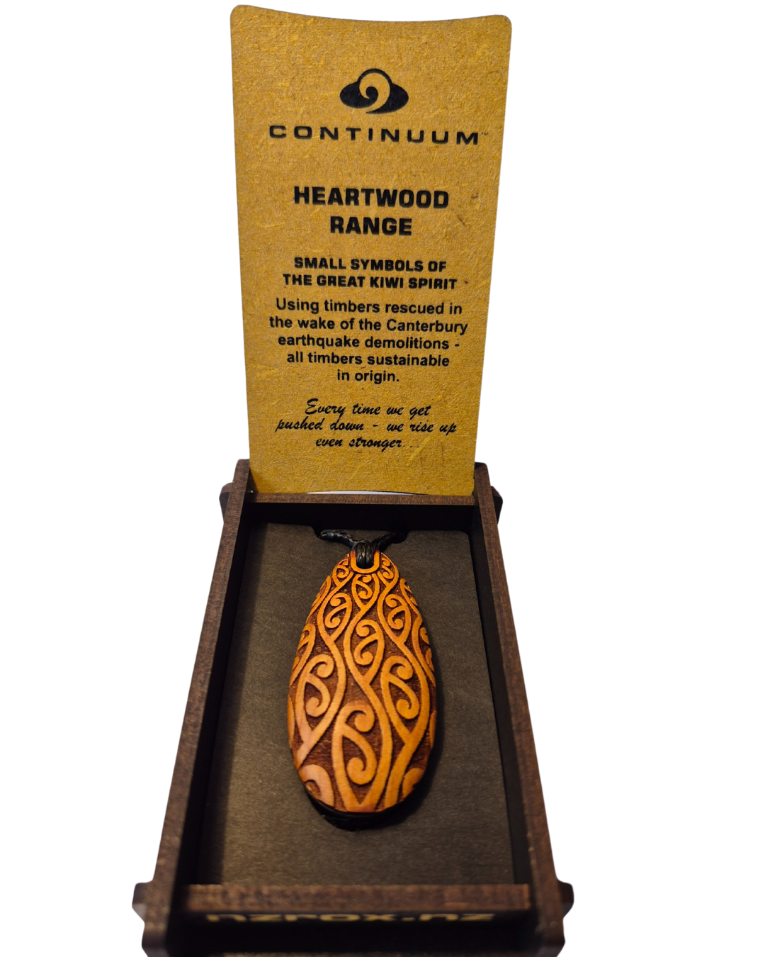 Heartwood Range - Boxed Oval Pendant Necklace NZRox
