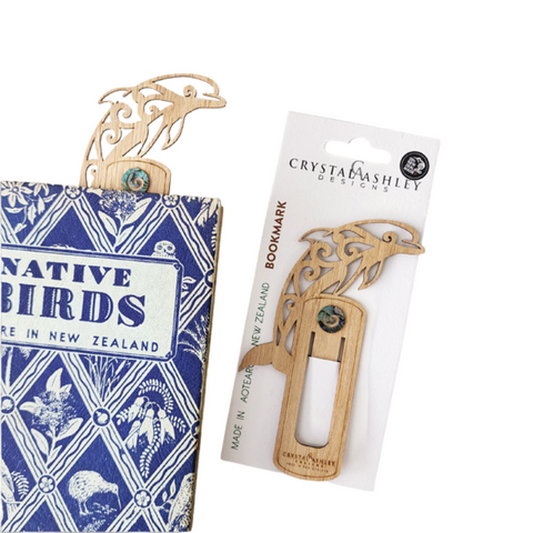 Bamboo and Paua Bookmark - Dolphin Bookmark Crystal Ashley
