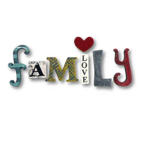 FAMILY Ceramic Words Wall Art M Ceramics