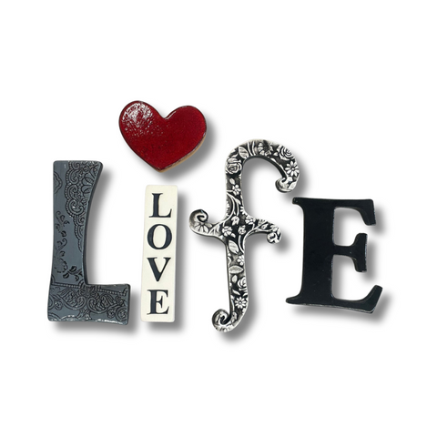 LIFE Ceramic Words Wall Art M Ceramics