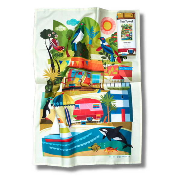 Summer Beach Tea Towel