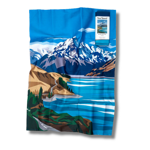 Mt Cook, Lake Pukaki Tea Towel