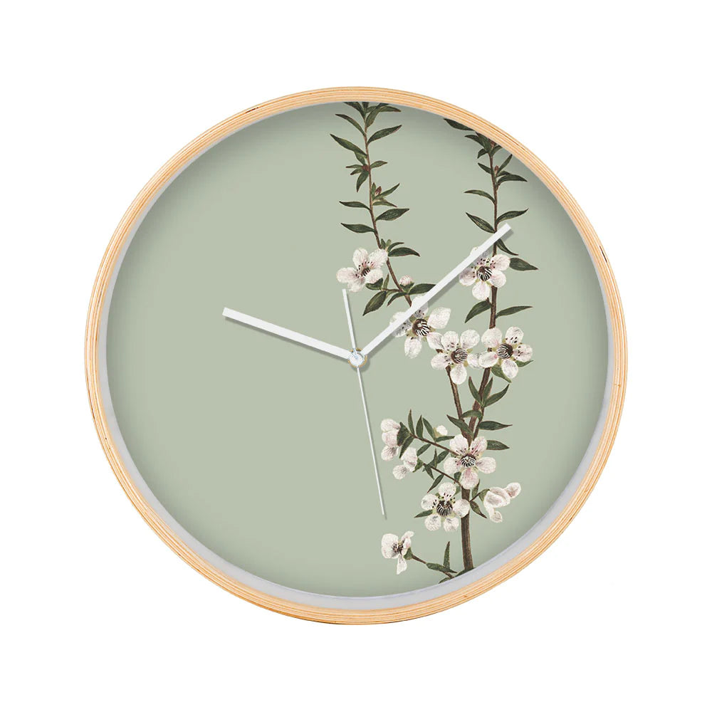 Vintage Botanical Manuka Frame Clock