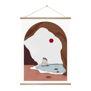 Cathedral Cove Landmark - Wall Chart Art Print 100% NZ