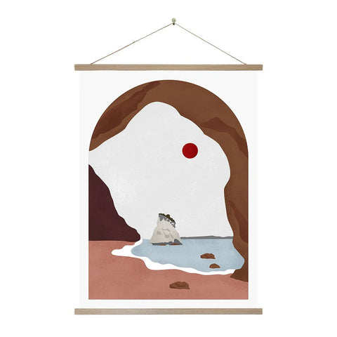 Cathedral Cove Landmark - Wall Chart Art Print 100% NZ