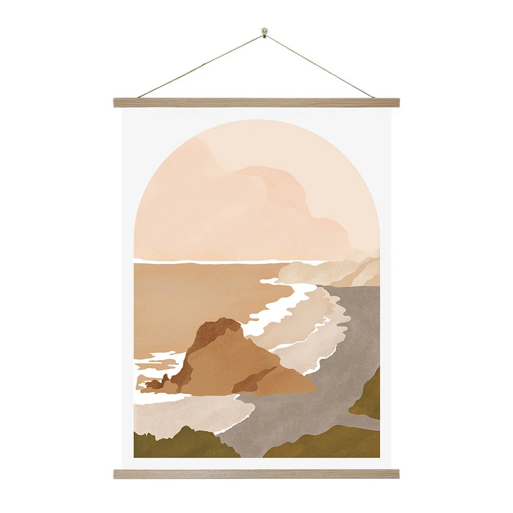 Piha Landmark - Wall Chart Art Print 100% NZ