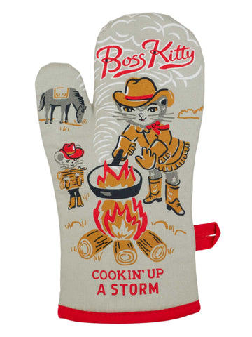 Boss Kitty Oven Mitt Oven Mitt BlueQ